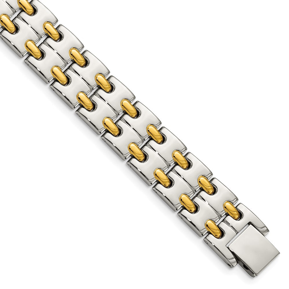 Stainless Steel Polished Yellow IP-plated 8.5in Bracelet 8.75 inches