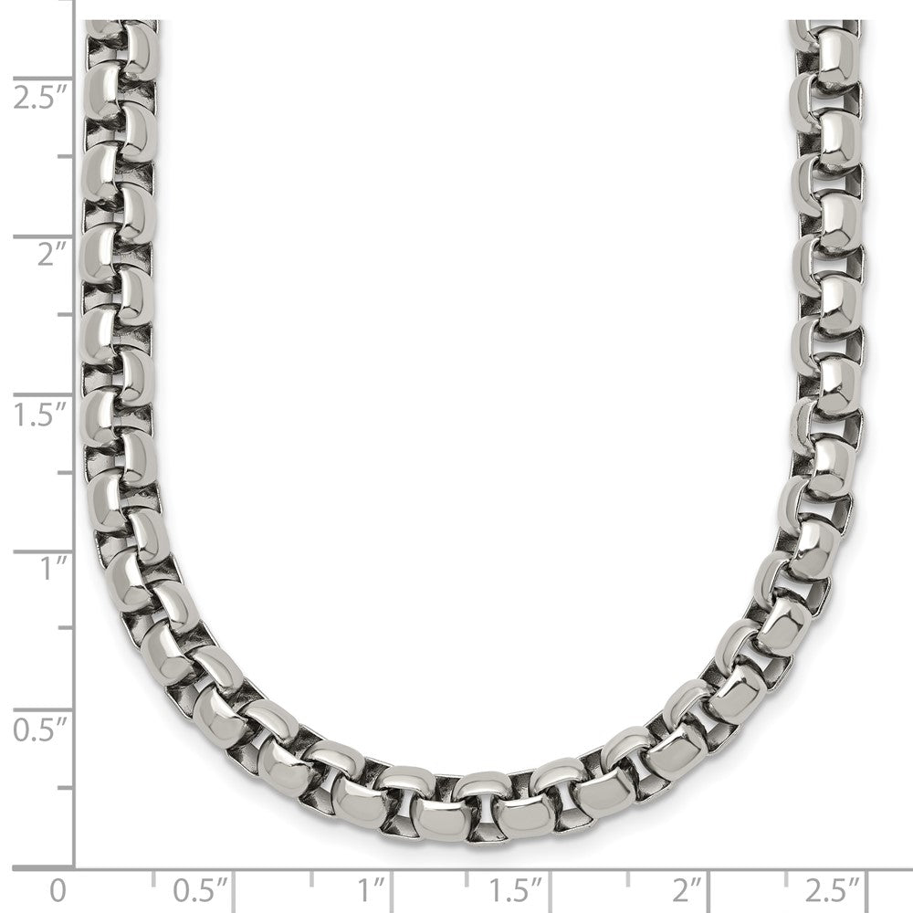 Stainless Steel Polished 24in Rounded Box Chain
