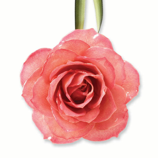 Lacquer Dipped Pink Decorative Rose