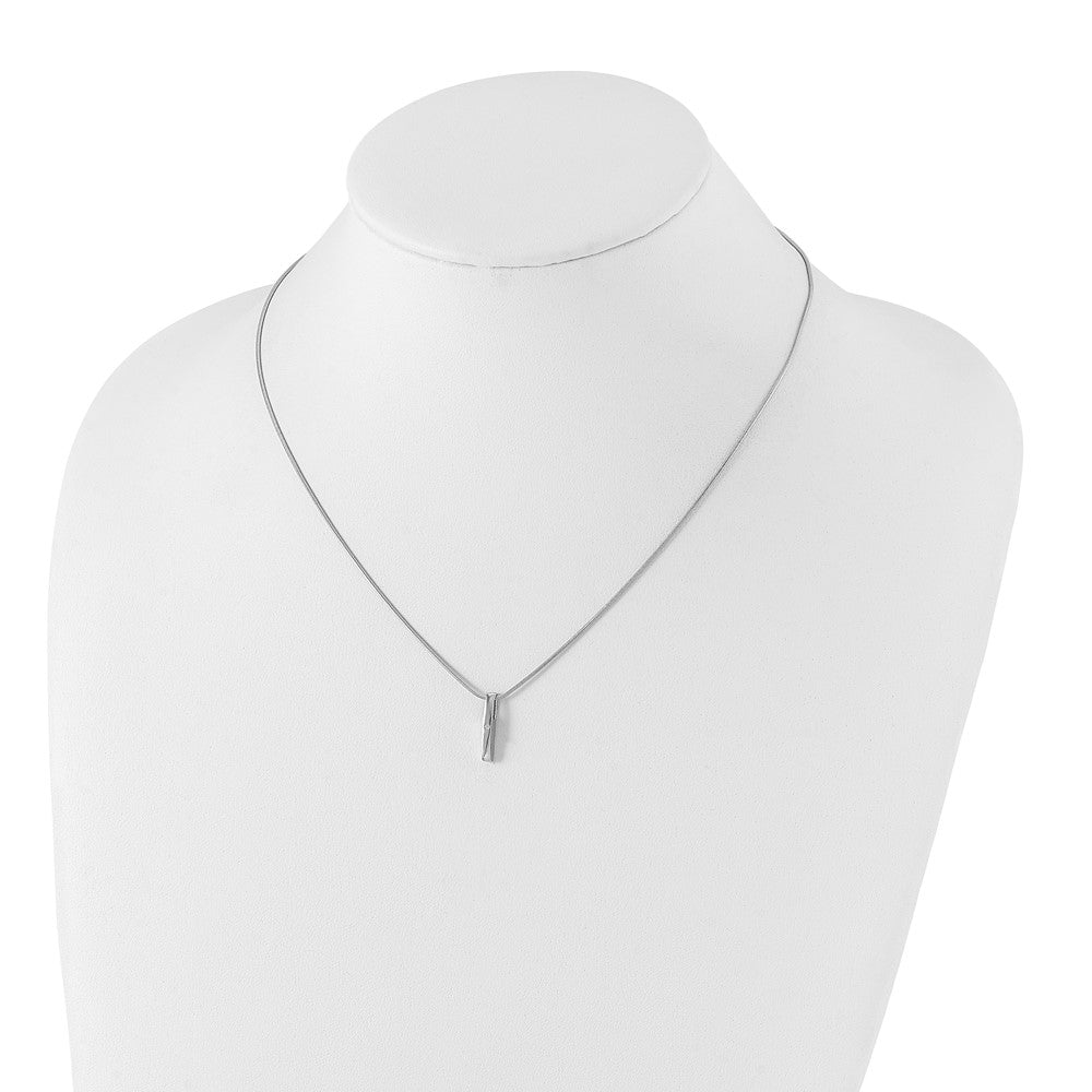 White Ice Sterling Silver Rhodium-plated 18 Inch Diamond Necklace with 2 Inch Extender 18 Inches