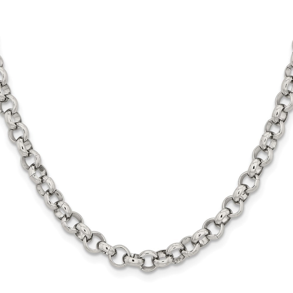 Stainless Steel Polished 6mm 18in Rolo Chain