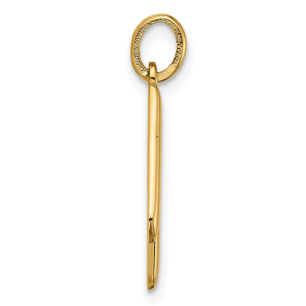 14k Yellow Gold Fancy Letter N