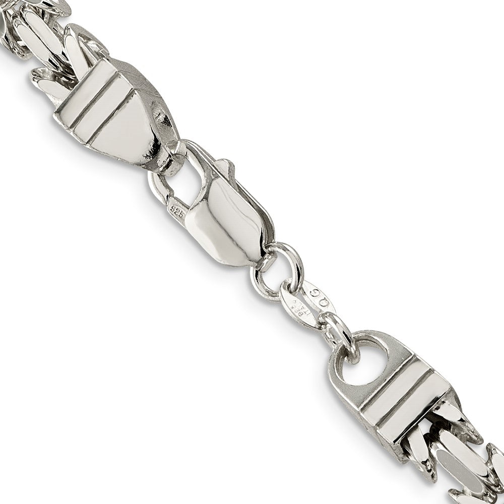 Sterling Silver 6mm Byzantine Chain 24 Inches