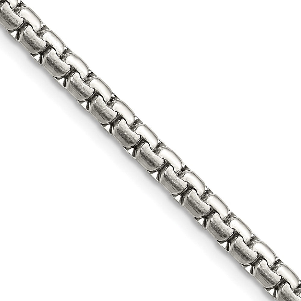 Chisel Stainless Steel Polished 4mm 20 inch Flat Box Chain