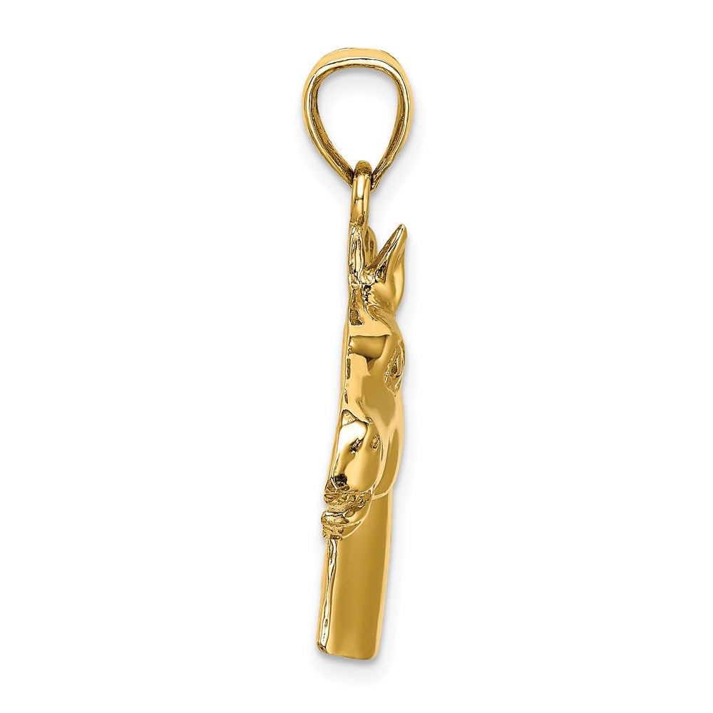 14K Polished Horse Head Charm