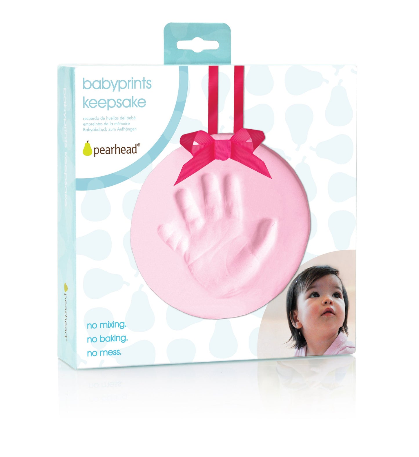 Pink Babyprints Keepsake Pink (year round) Ornament with Clay Tools and Instructions QGM15717