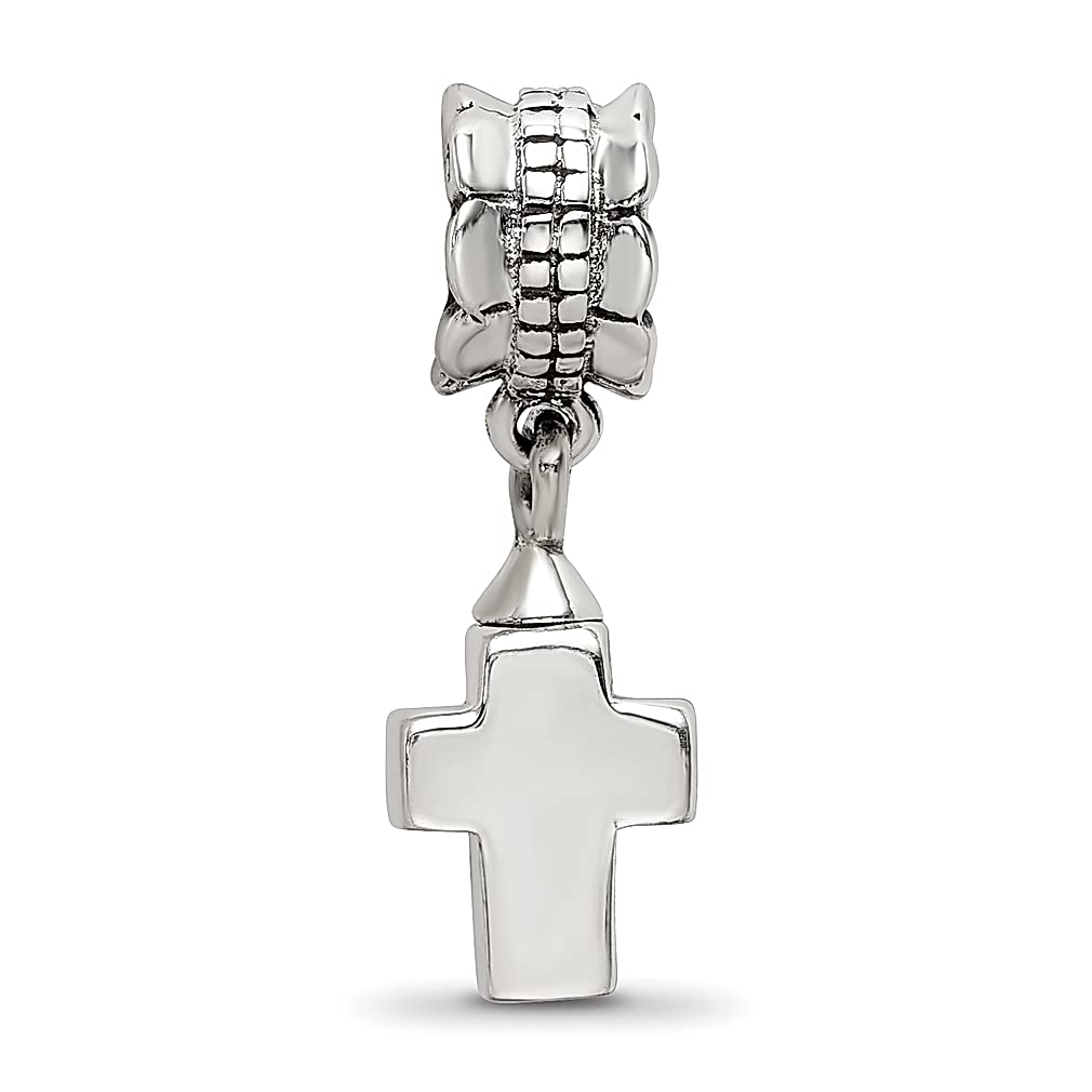 Sterling Silver Reflections Cross Ash Dangle Bead