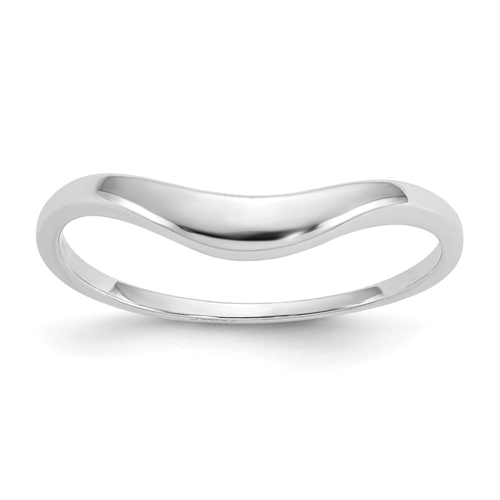 14k White Gold Swirl Ring Size 6.5