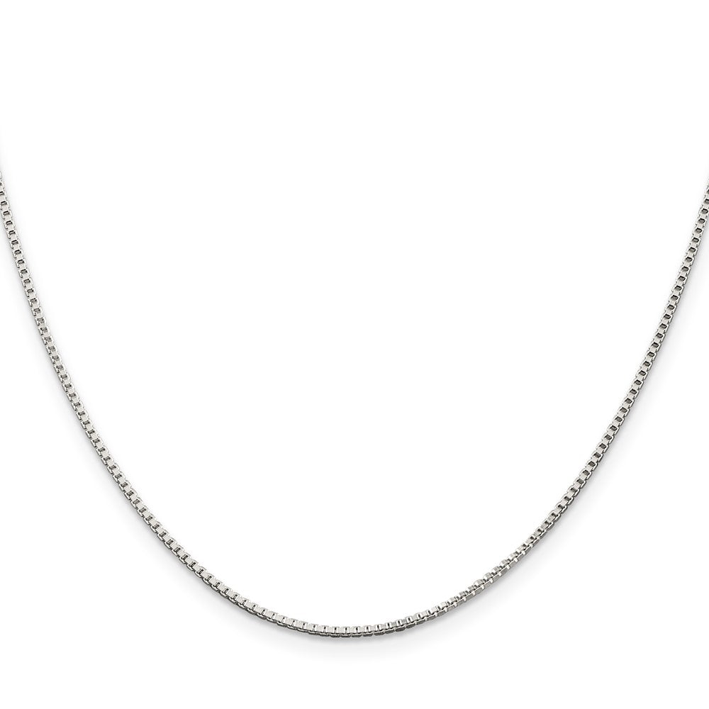 Sterling Silver 1.25mm Box Chain 22 Inches