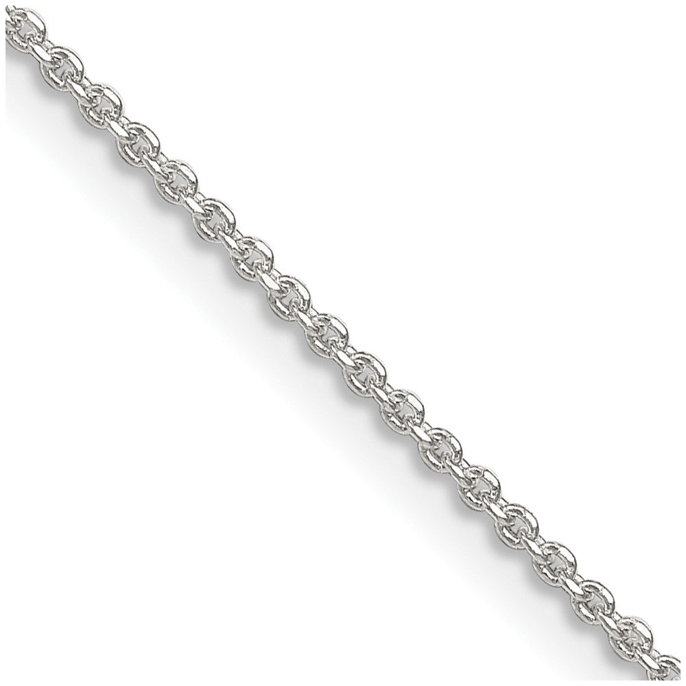 Sterling Silver 1.4mm Diamond-cut Forzantina Cable Chain 26 Inches