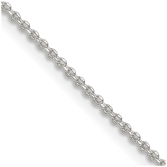 Sterling Silver 1.4mm Diamond-cut Forzantina Cable Chain 26 Inches
