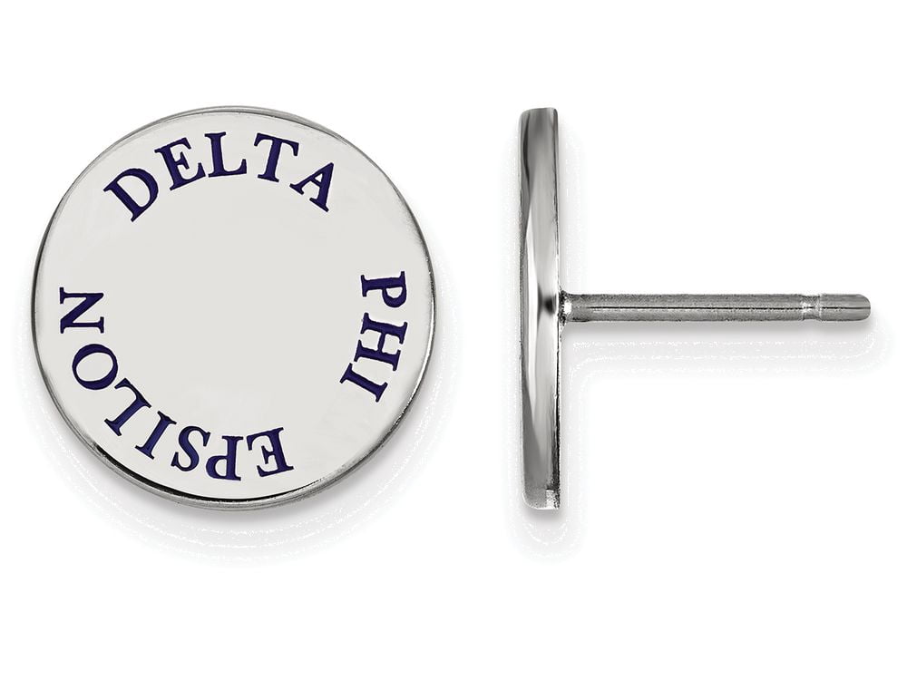 Sterling Silver Official Licensed Greek Sororities Delta Phi Epsilon (???) Enameled Post Earrings