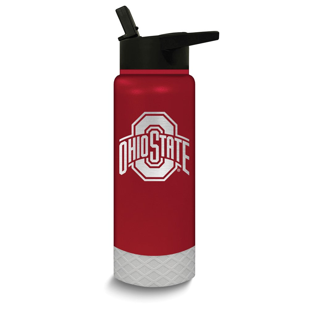 Collegiate Ohio State University Stainless Steel Silicone Grip 24 oz. Water Bottle