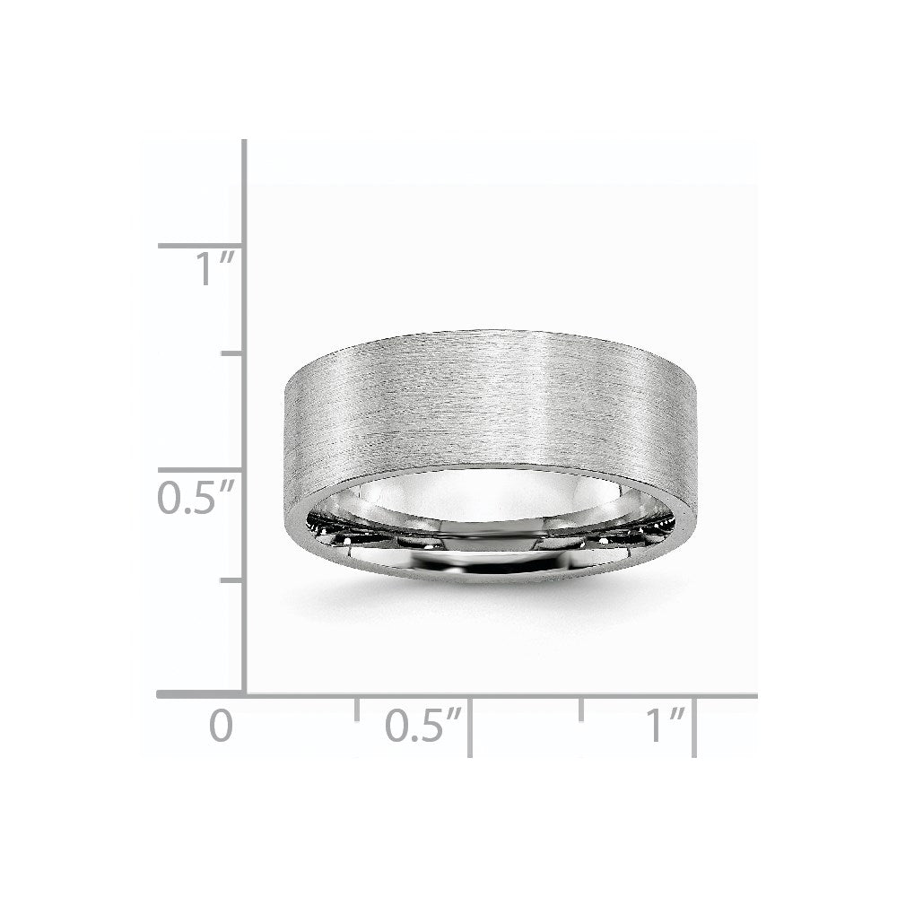 Cobalt Flat Satin 8mm Band Size - 8.5