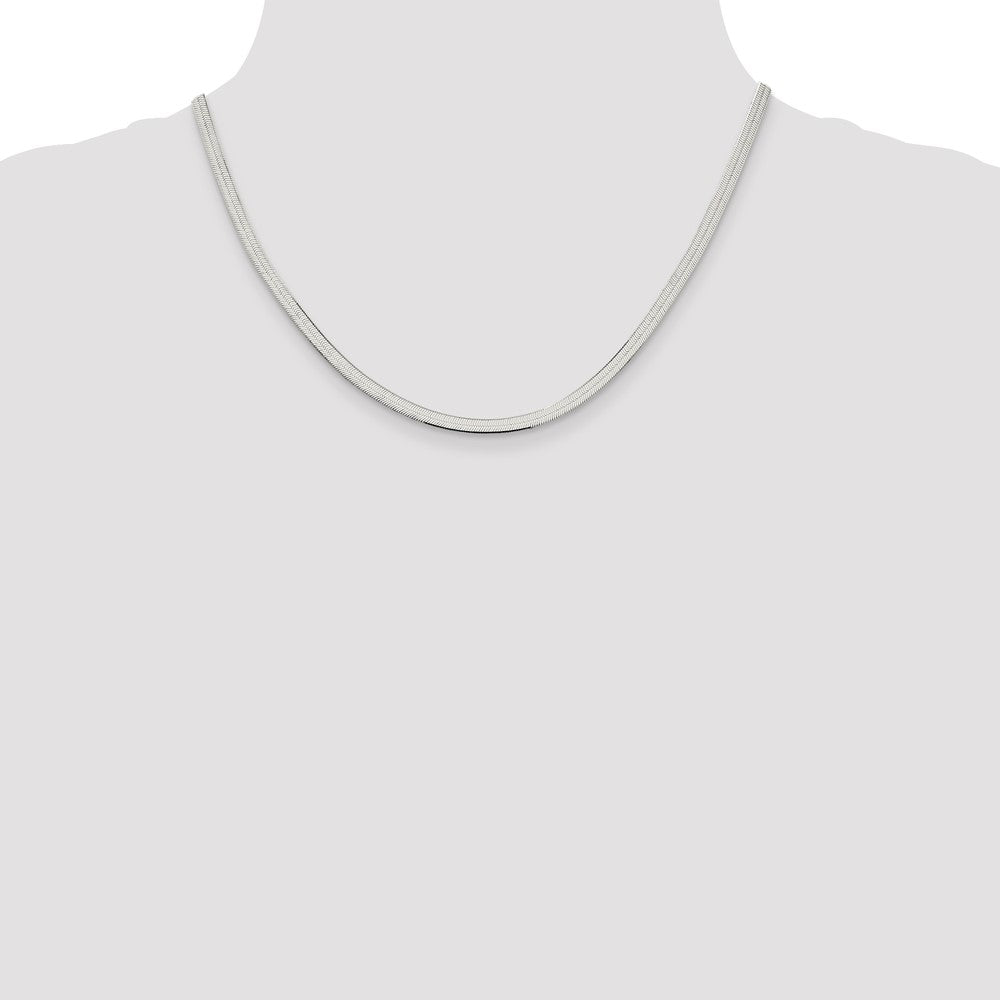 Sterling Silver 3.5mm Magic Herringbone Chain 18 Inches