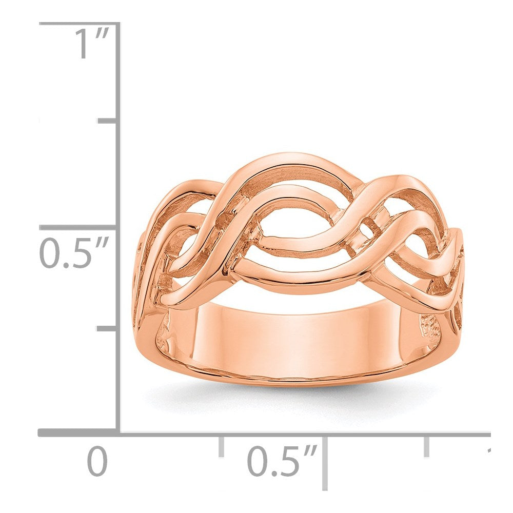 14k Rose Gold Infinity Ring Size 7
