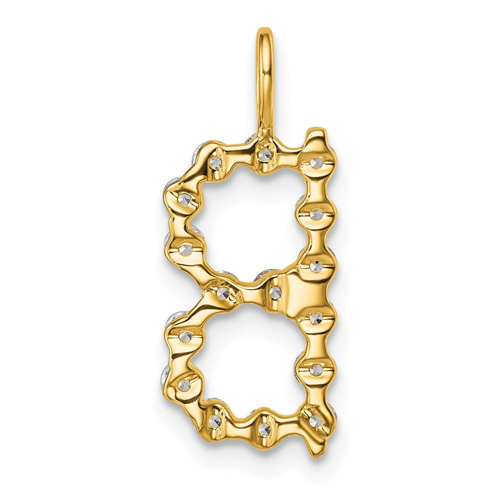 True Origin 14k 1/2 carat Lab Grown Diamond VS DEF Alphabet B Pendant