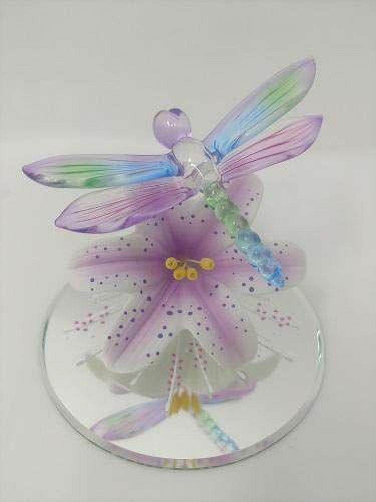 Glass Baron Dragonfly Lavender Lily