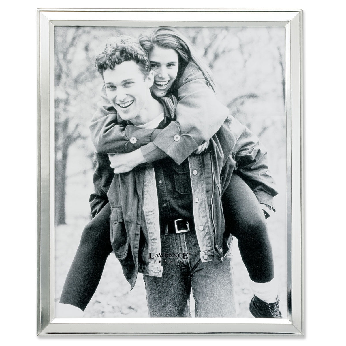 Lawrence Frames 750180 Lawrence Frames Brushed Silver Plated 8x10 Metal Picture Frame