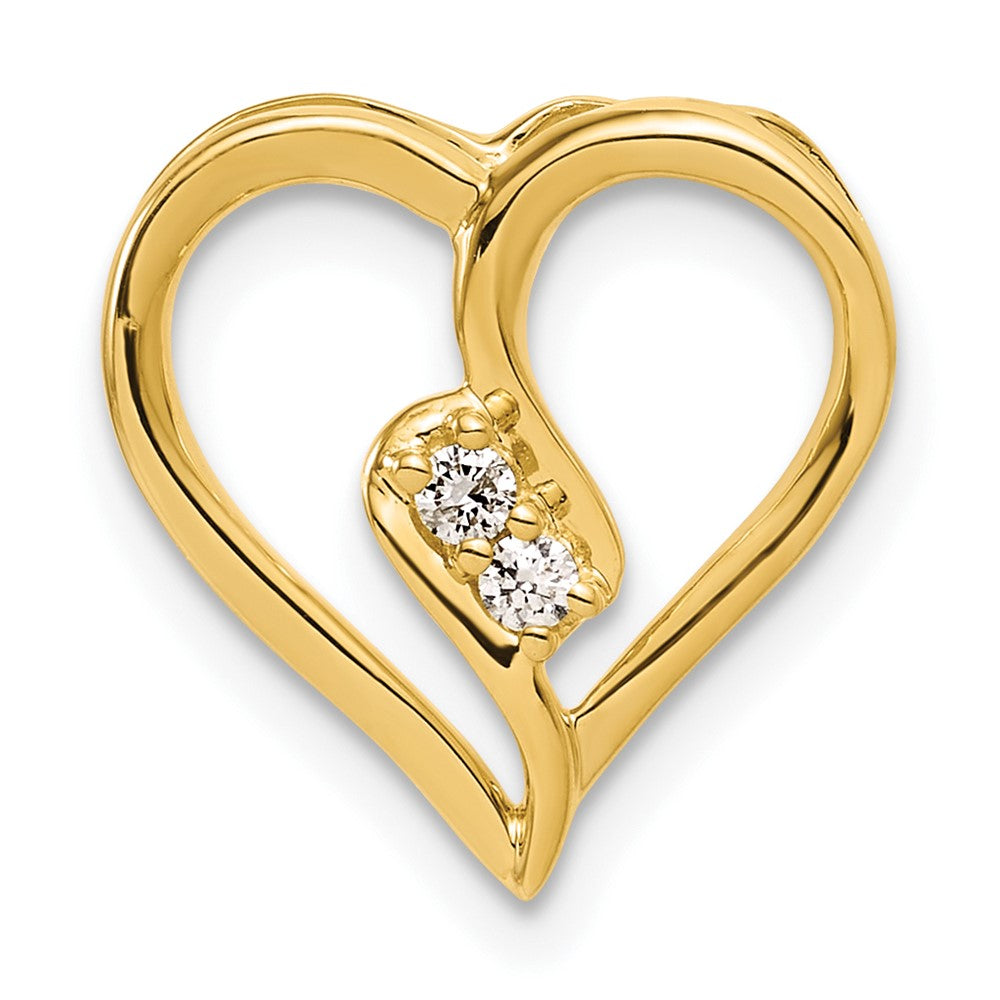 10ky Diamond Heart Pendant