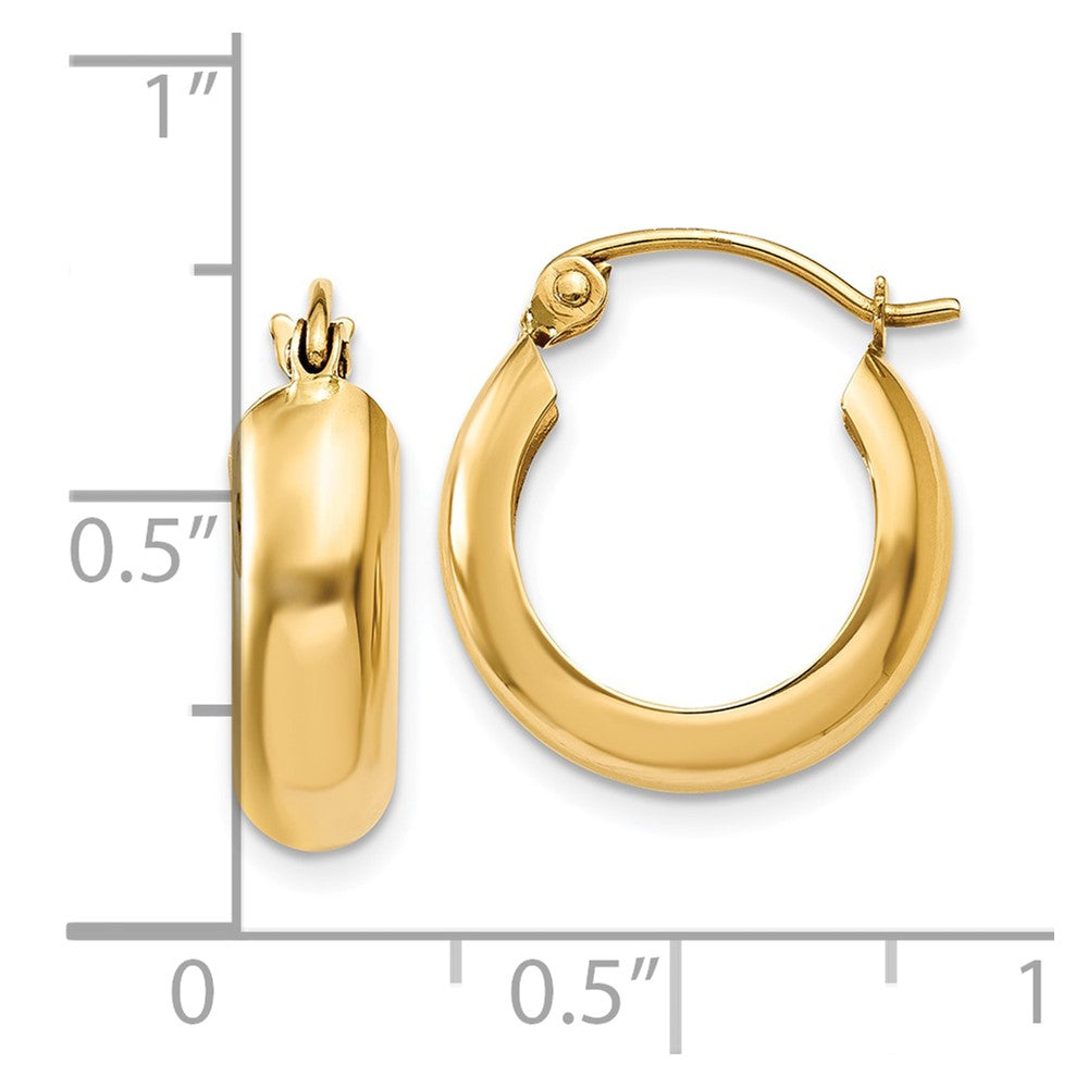 10k Polished 4.75mm Round Hoop Earrings