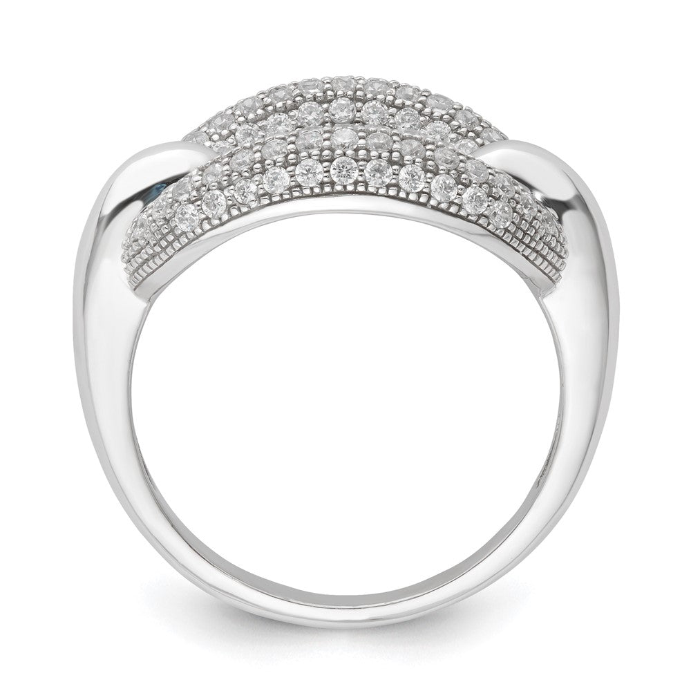 Sterling Silver & CZ Brilliant Embers Link Ring