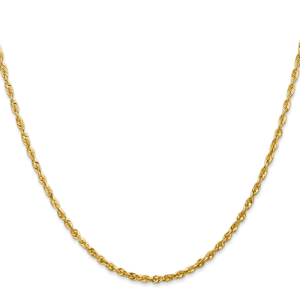14K 18 inch 2.25mm Ultra Diamond-cut Rope with Lobster Clasp Chain