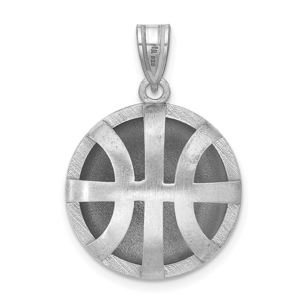 Sterling Silver Epoxied TCU Horned Frogs Basketball