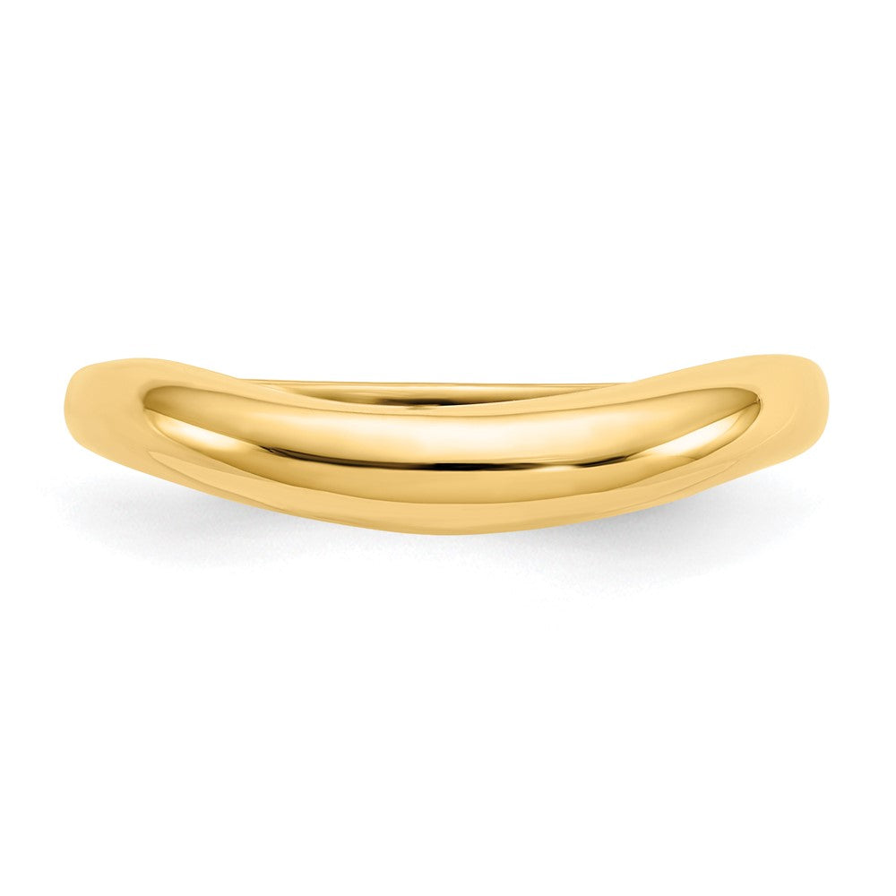 14k Polished Stackable Wave Ring Size 6.75