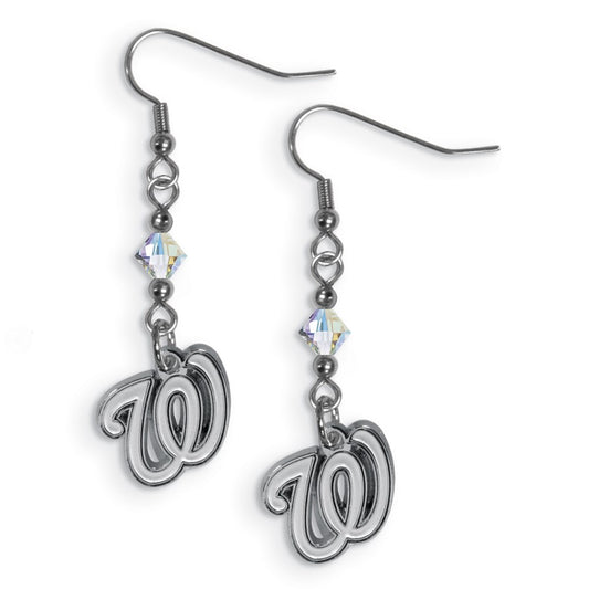 MLB Siskiyou Buckle Washington Nationals Crystal Dangle Earrings
