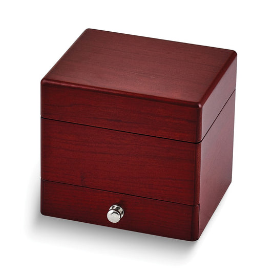Luxury Gftware Cherry Matte Finish Small Wooden Velour Lining Jewelry Box