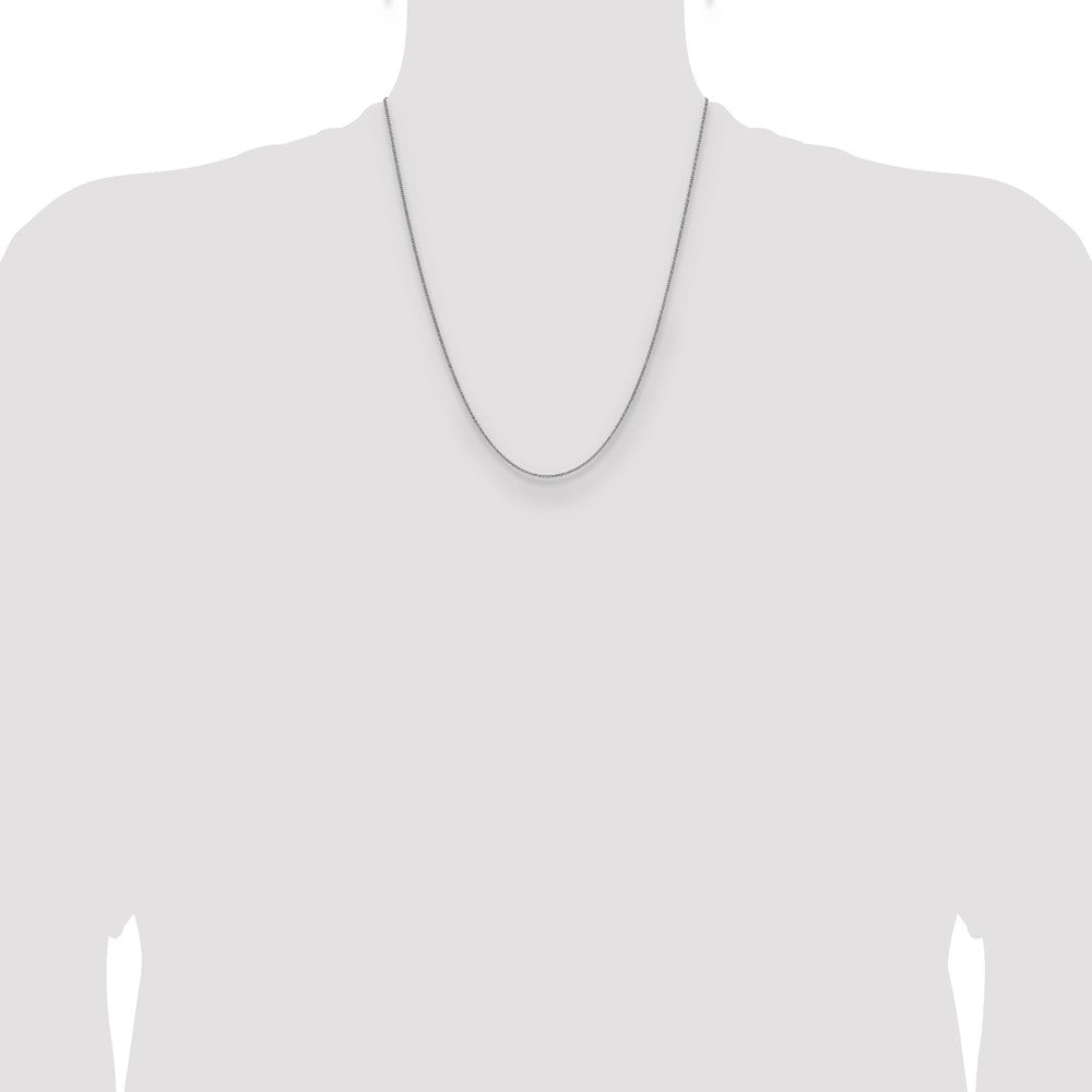 10K White Gold 1.4mm Flat Cable Chain