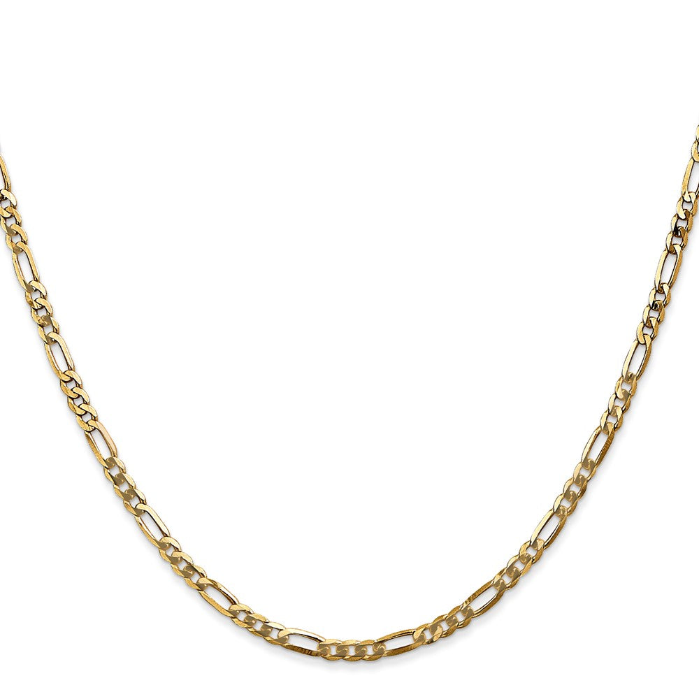 14K 18 inch 2.75mm Flat Figaro with Lobster Clasp Chain