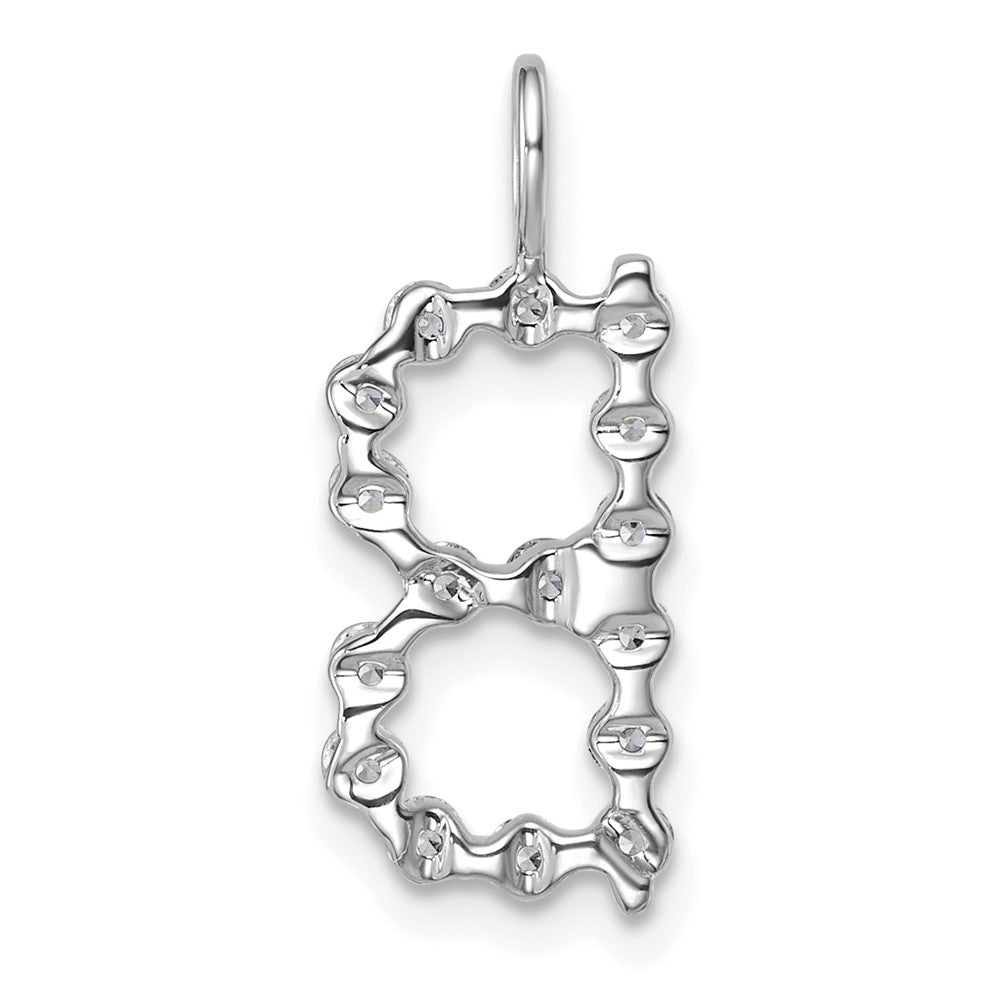 True Origin 14k White Gold 1/2 carat Lab Grown Diamond VS DEF Alphabet B Pendant
