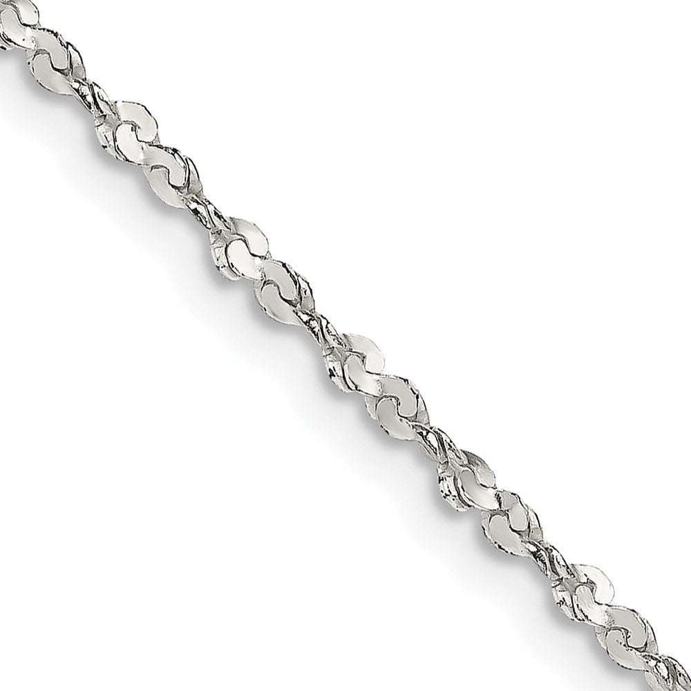 Sterling Silver 1.8mm Twisted Serpentine Chain 20 Inches