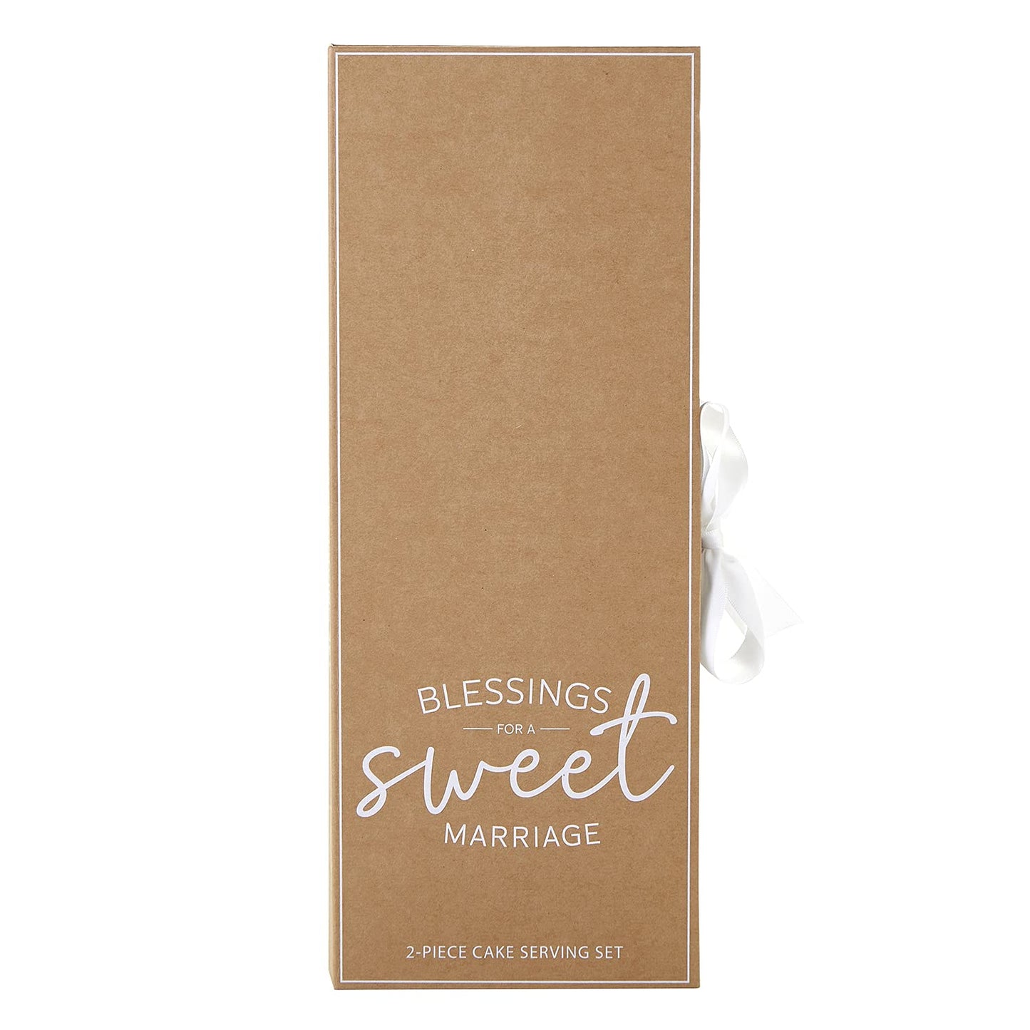 Creative Brands Faithworks-Stainless Steel Wedding Cake Serving Set, 2-Piece, Champagne Gold