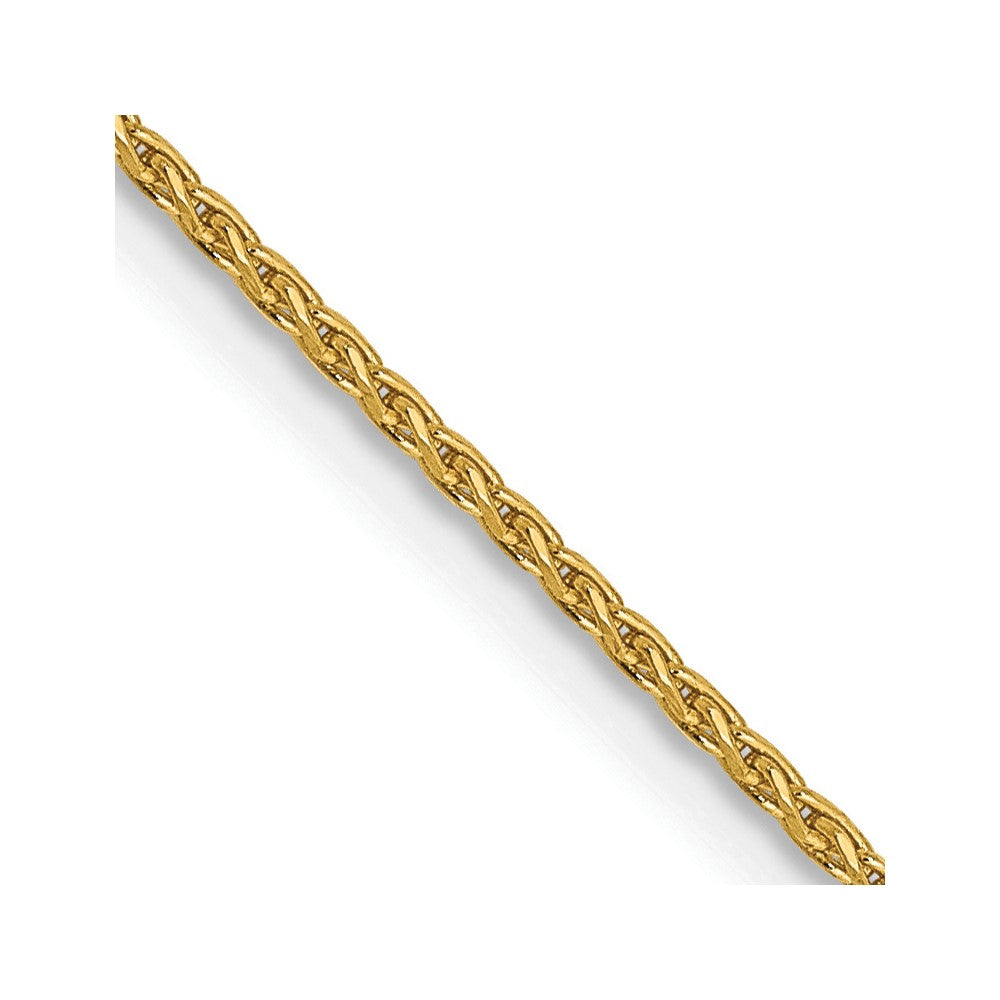 14K 30 inch 1mm Diamond-cut Parisian Wheat with Lobster Clasp Chain