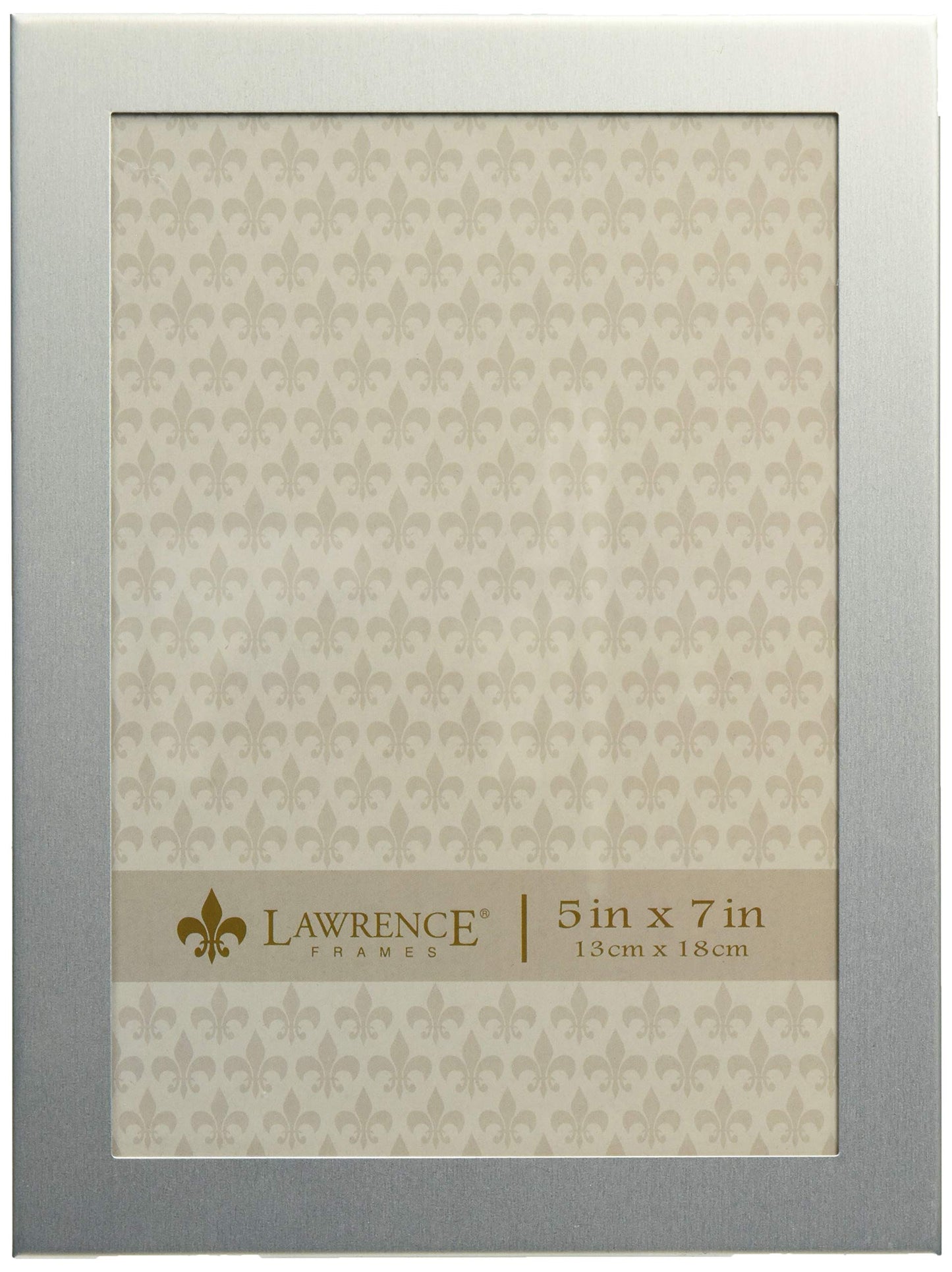 Lawrence Frames 5" x 7" Metal Picture Frame Brushed Silver (230157)