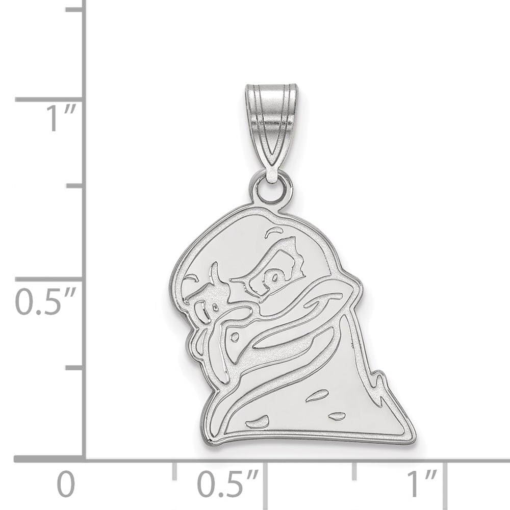 Beautiful Sterling Silver Rh-plated LogoArt Virginia Tech Large Pendant