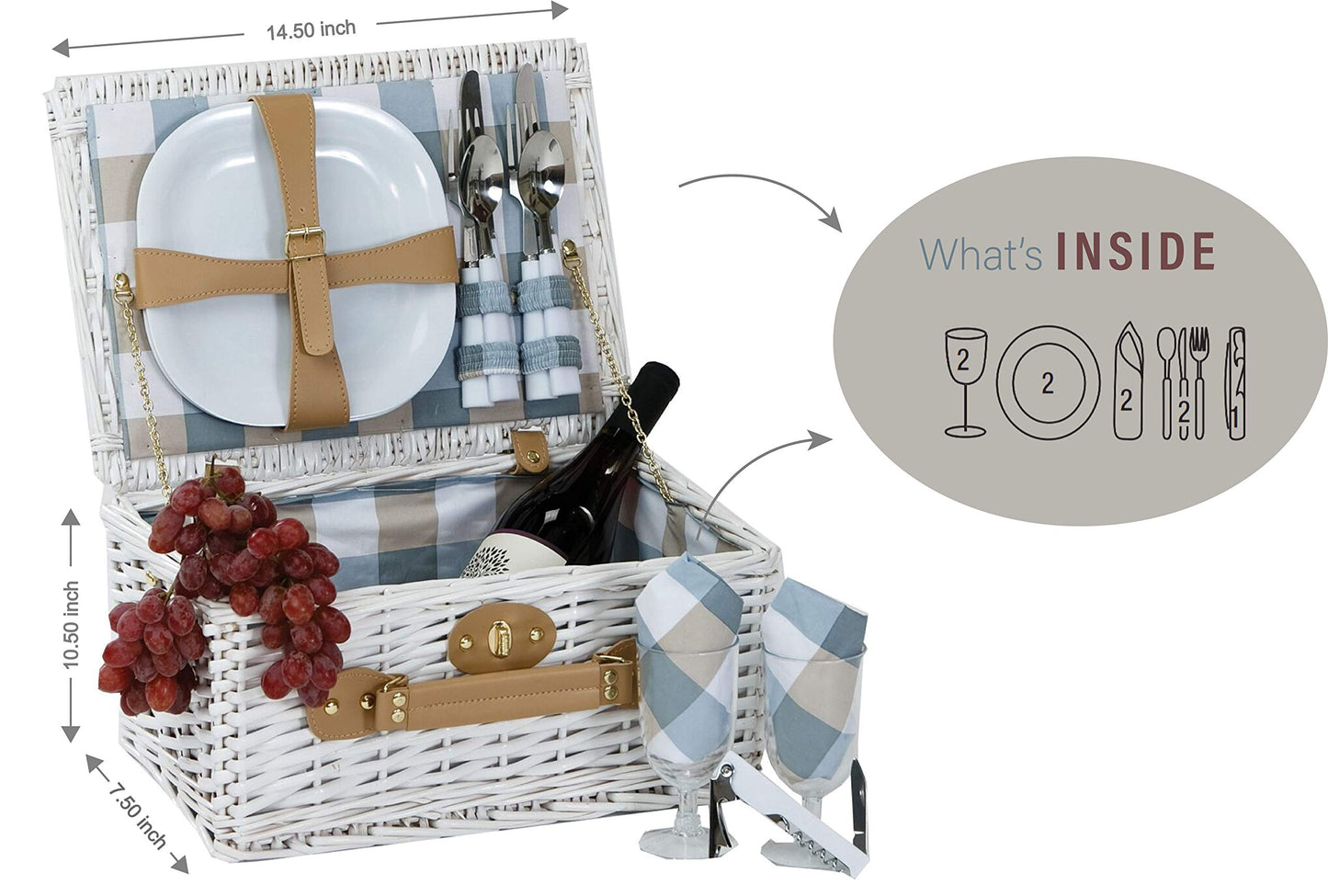 Picnic Plus Boothbay Two Person Picnic Basket