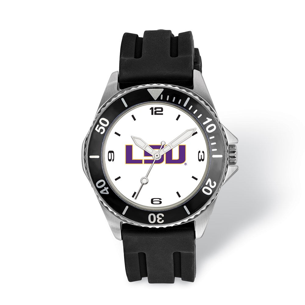 LogoArt Louisiana State University Collegiate Gents Silicone Strap Quartz Watch QLSU169