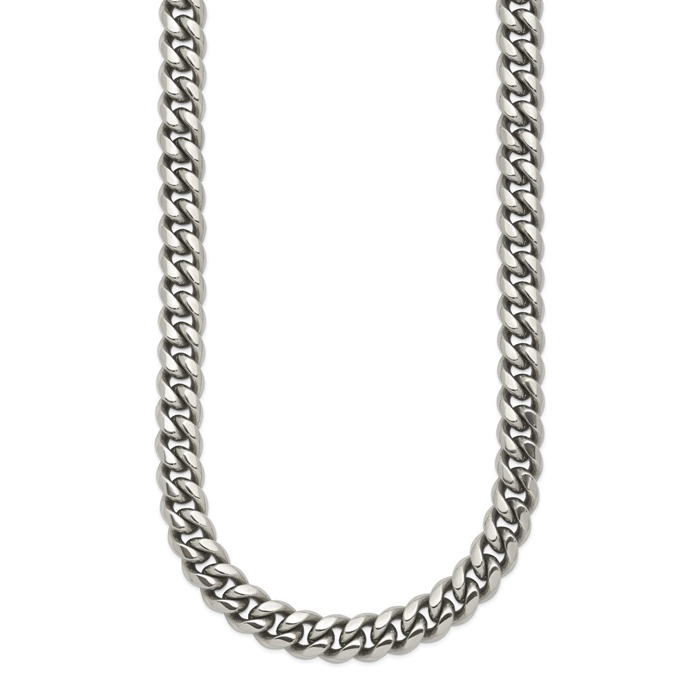 Stainless Steel Polished 8mm 24in Curb Link Necklace