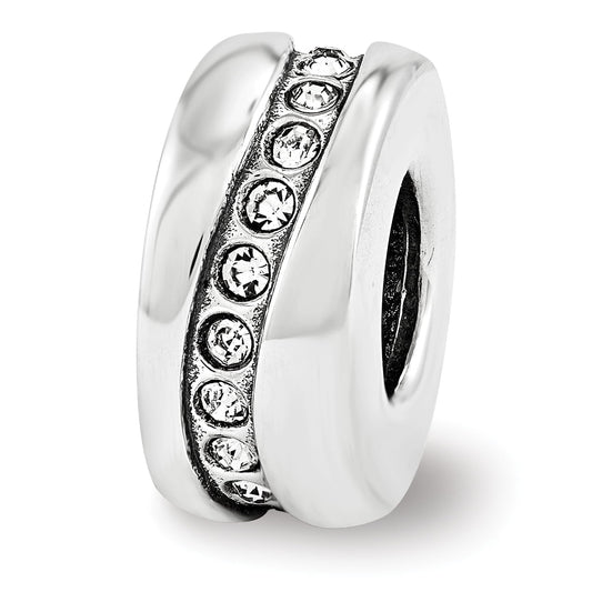 Sterling Silver Reflections Crystal Meandering Bead