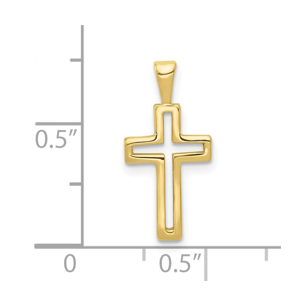 10k Cross Charm Yellow Gold