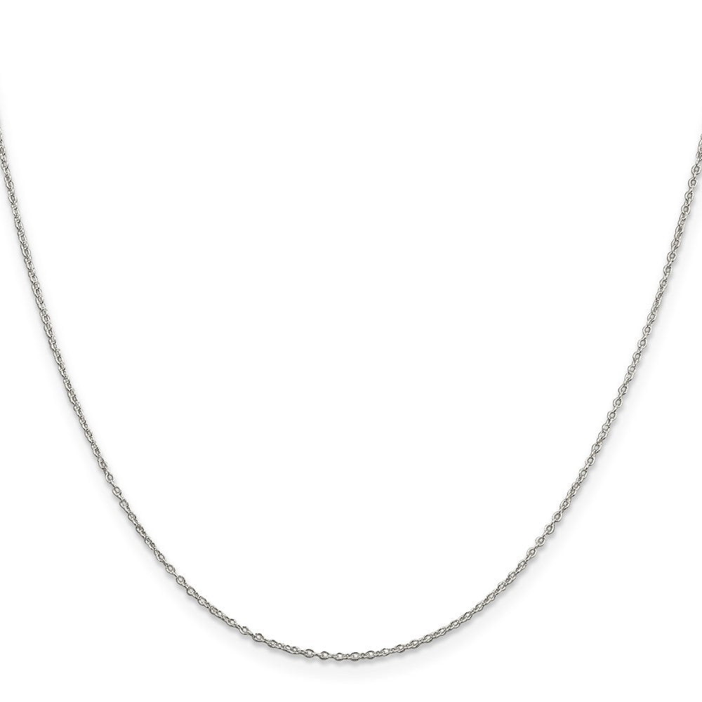 Sterling Silver Rhodium-plated 1.1mm Forzantina Cable Chain w/2in ext. 18 Inches