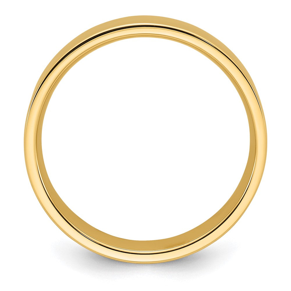 14k Yellow Gold 7mm Standard Weight Flat Comfort Fit Wedding Band Size 9