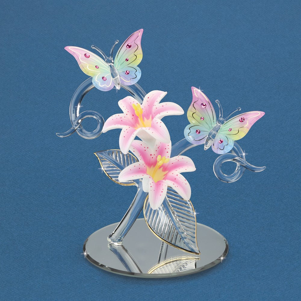 Glass Baron Butterflies, Lily Garden