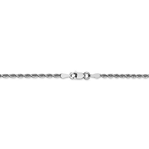 10k White Gold 2mm Diamond Cut Quadruple Rope Chain