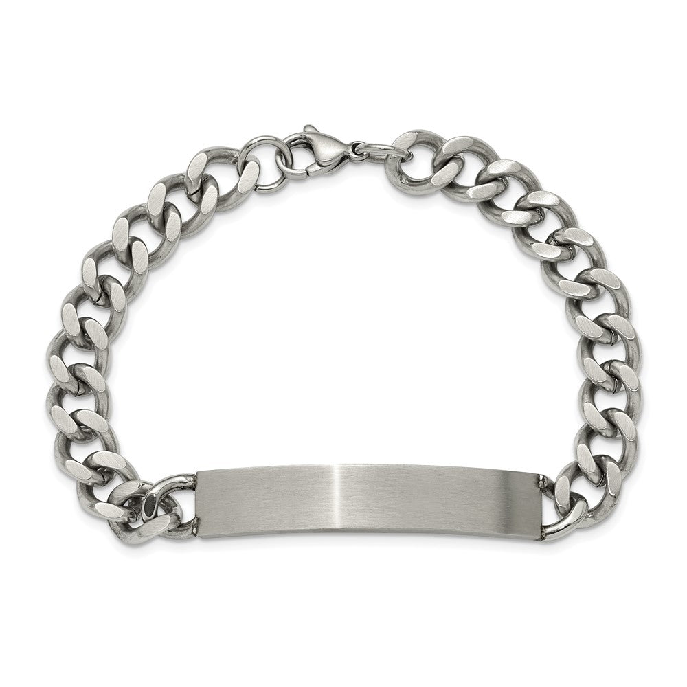 Chisel Stainless Steel Bushed and Polished Curb Link 8 inch ID Bracelet