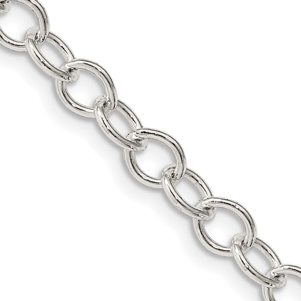 Sterling Silver 5.3mm Oval Cable Chain 26 Inches